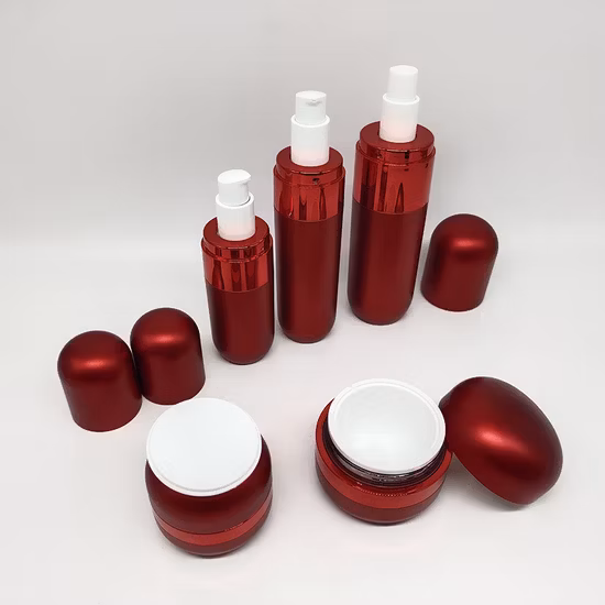 Ensemble de pots de crème de bouteilles en plastique vides pour emballage cosmétique de luxe de haute qualité