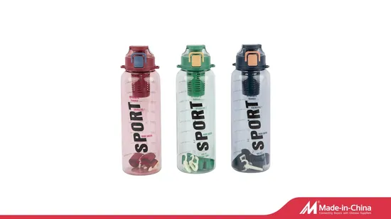 Style populaire 700 ml en plastique sans BPA PETG Tritan infuseur de fruits bouteille d'eau en plastique avec poignée portable